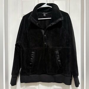 Athleta Fleece Button Quarter Zip